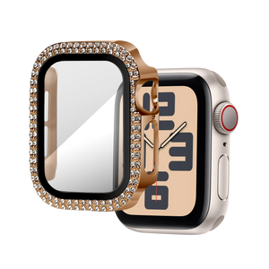 Bandz Apple Watch 10/11 - 42mm Diamond Case with Glass (Rose Gold)