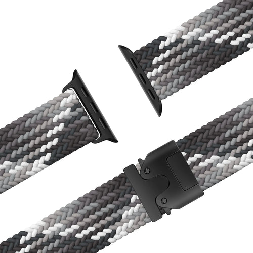 Bandz Apple Watch geflochtenes Nylon Band mit P-Schnalle (Mandala Schwarz)