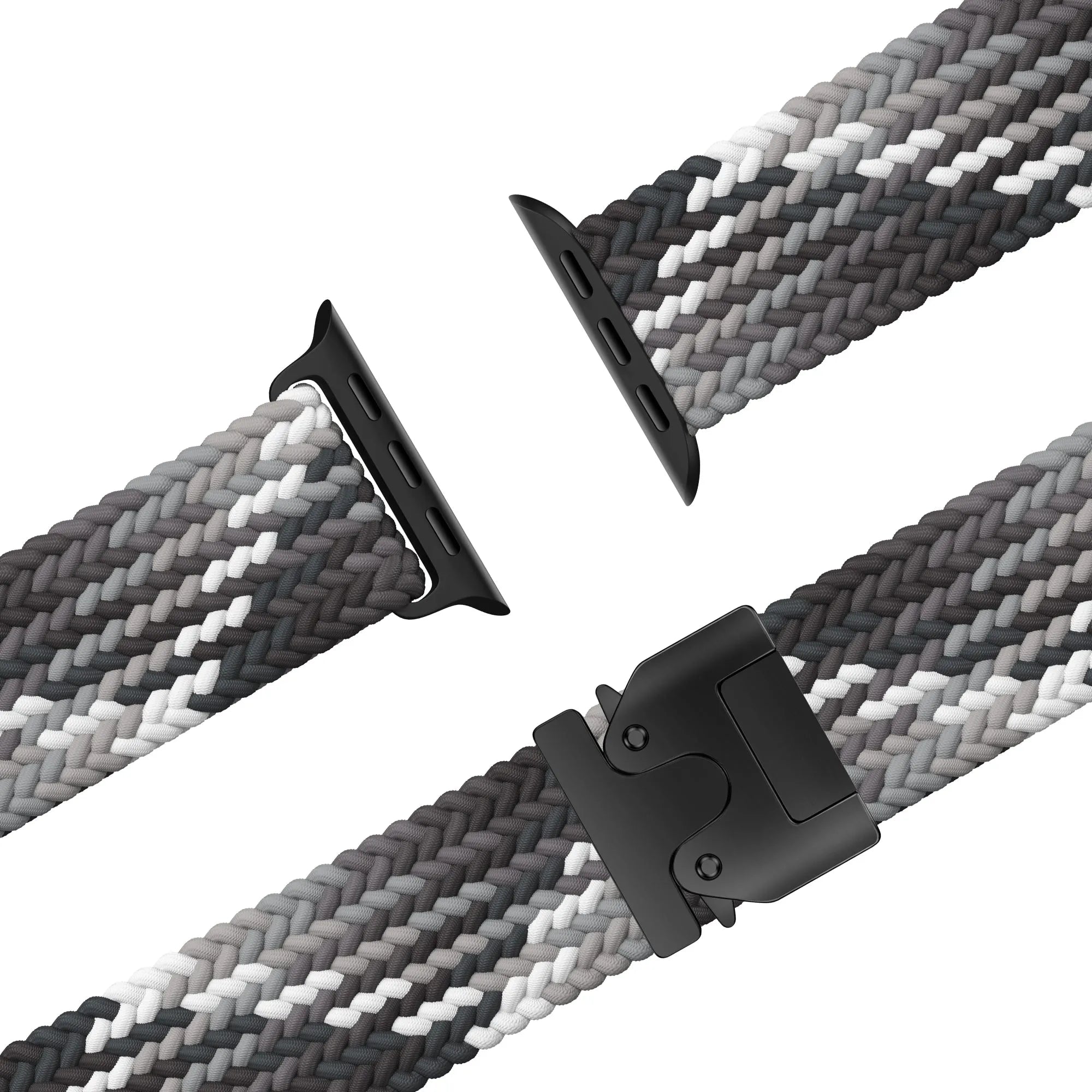 Bandz Apple Watch geflochtenes Nylon Band mit P-Schnalle (Mandala Schwarz)
