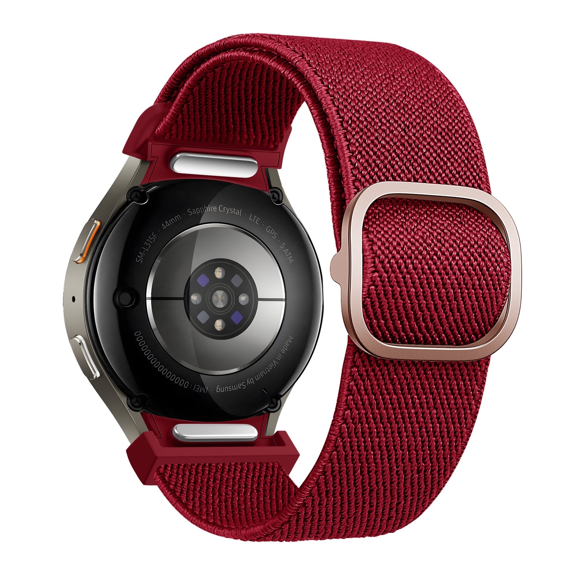 Bandz Samsung Galaxy Watch 5 - 44mm Elastisches Armband 'Easy Fit' (Rot)