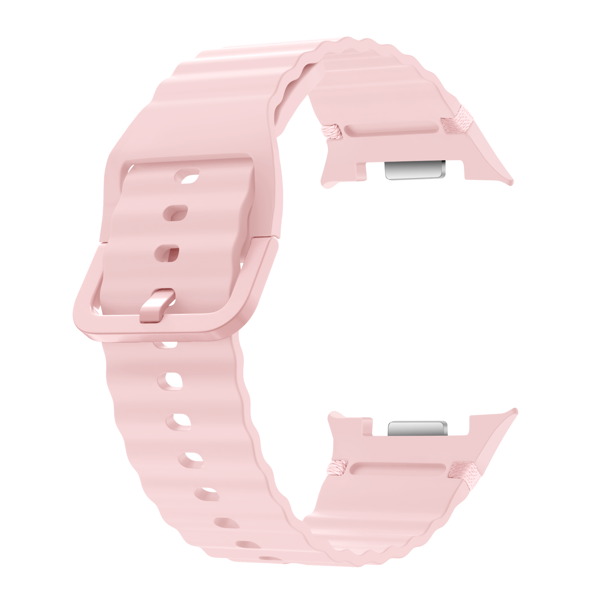 Samsung Galaxy Watch 8 - 40mm Wave Silikonarmband (Rosa)