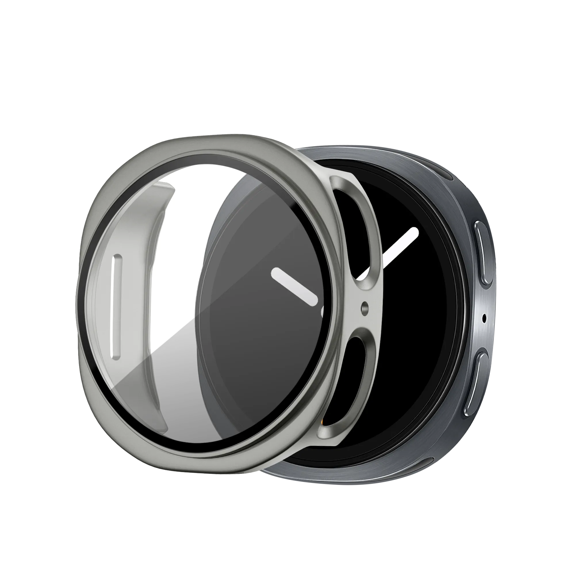 Bandz Samsung Galaxy Watch 8 - 44mm PC Hülle mit Glas (Titan Gold)