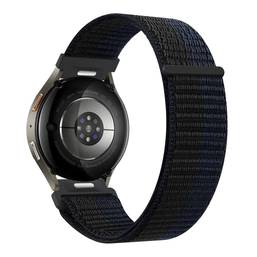 Bandz Amazfit Balance 2 Nylon Strap 'Easy fit' (Black/Blue)