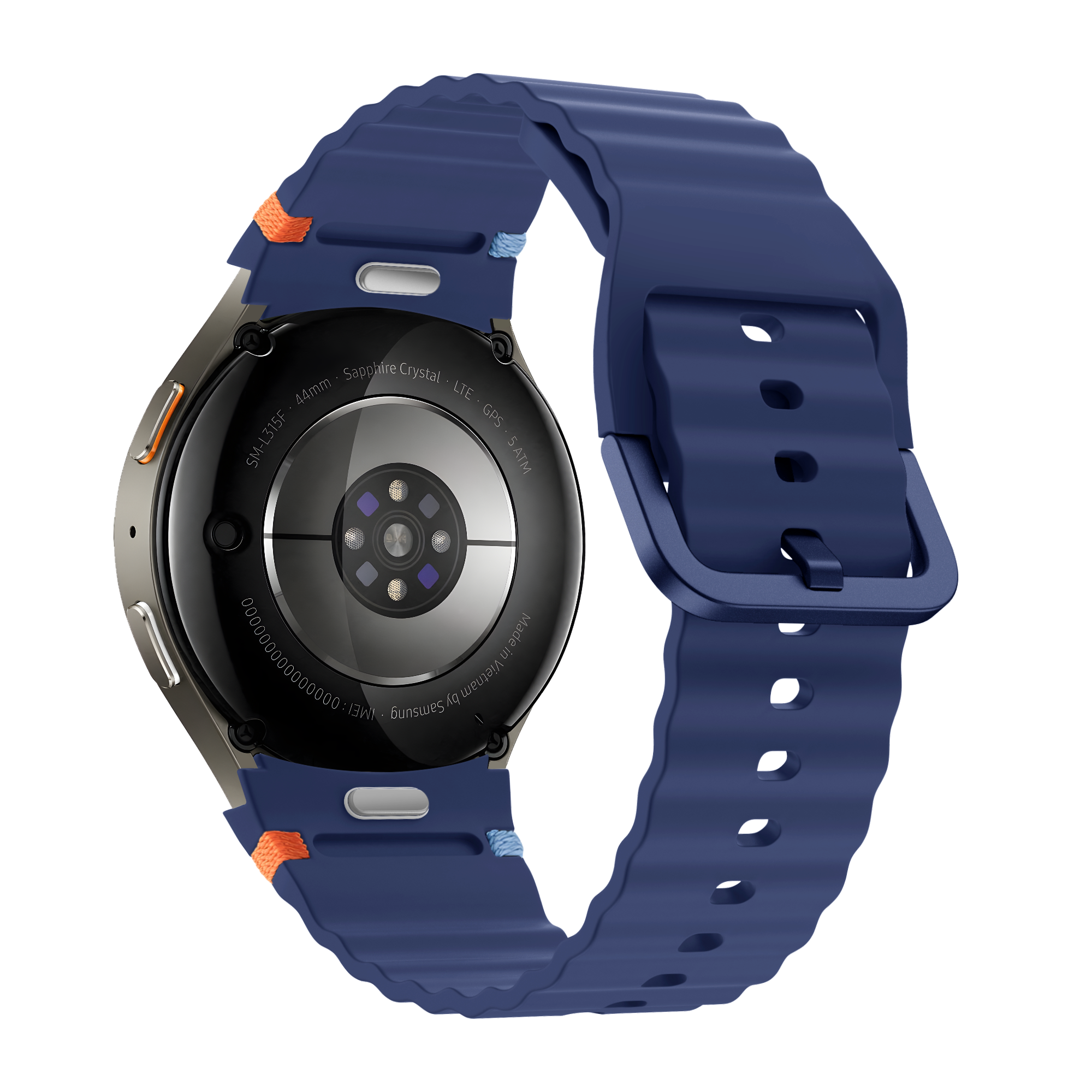 Bandz Samsung Galaxy Watch 6 - 44mm Wave-Armband 'Easy Fit' (Dunkel Blau)