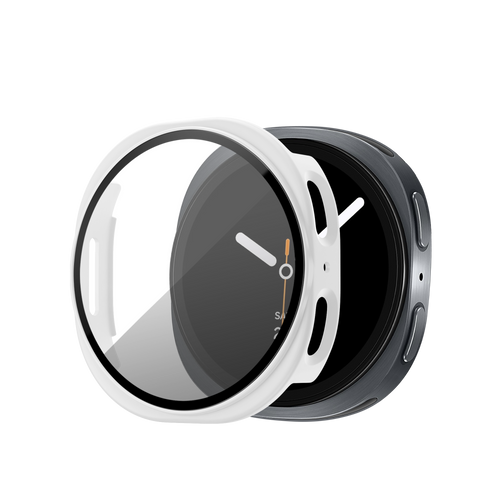 Bandz Samsung Galaxy Watch 8 - 40mm PC Hülle mit Glas (Weiß)