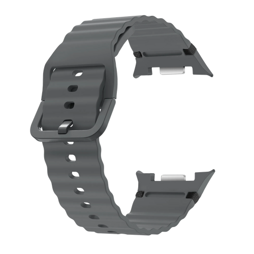 Samsung Galaxy Watch 8 - 40mm Wave Silicone Strap (Dark Grey)