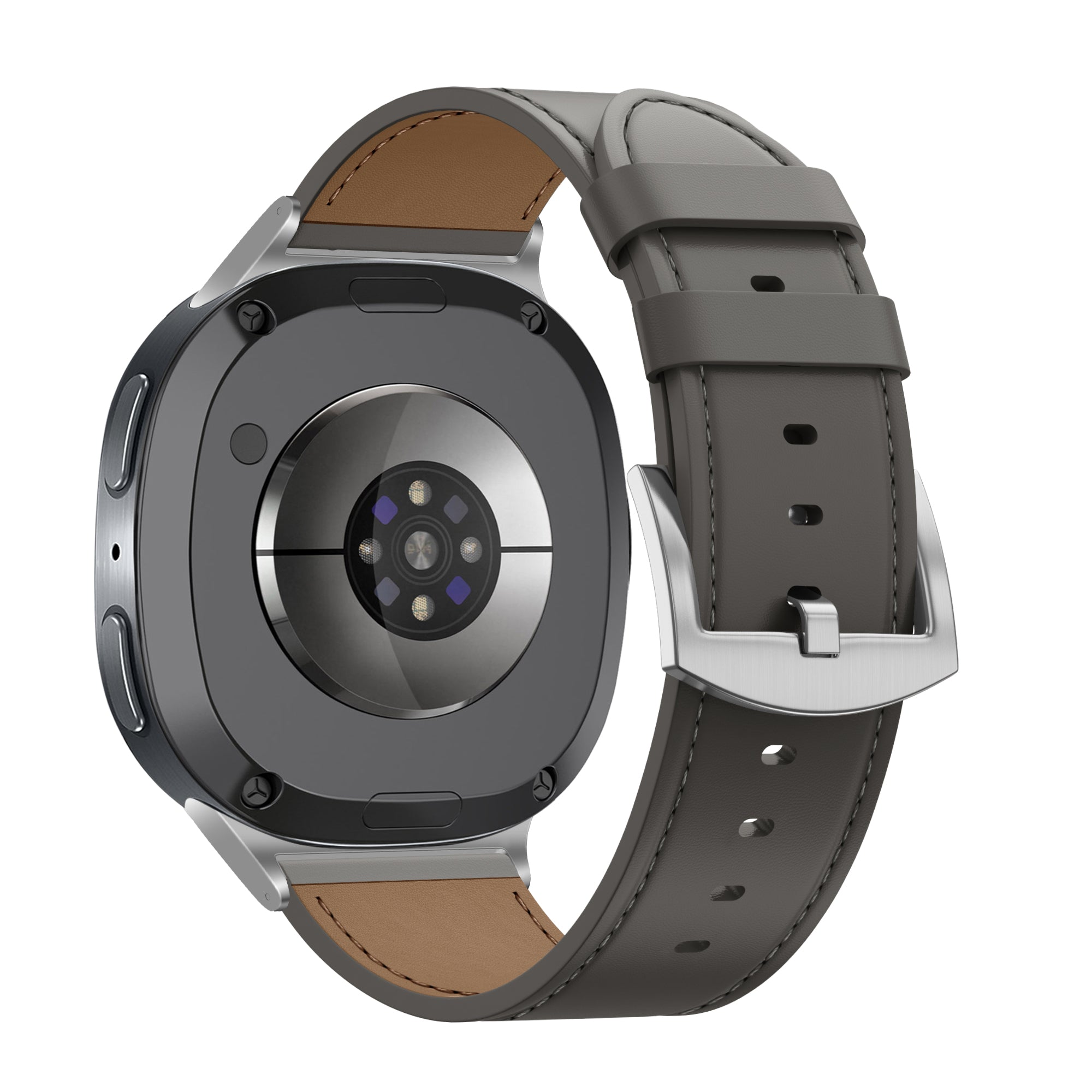 Bandz Samsung Galaxy Watch 8 - 44mm Lederarmband 'Classic' (Dunkel Grau)