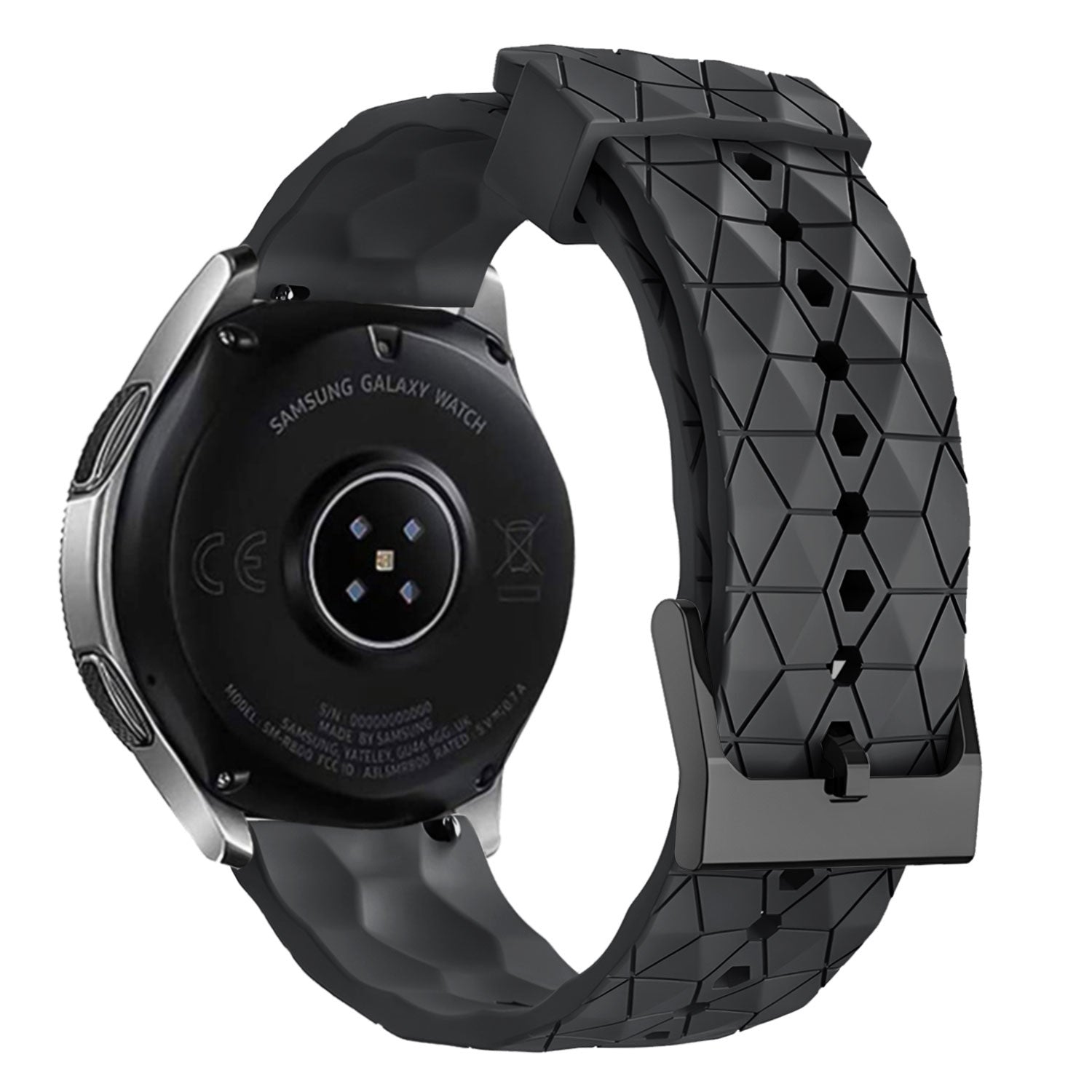 Suunto Race 2 Hexa Silikonarmband (Schwarz)