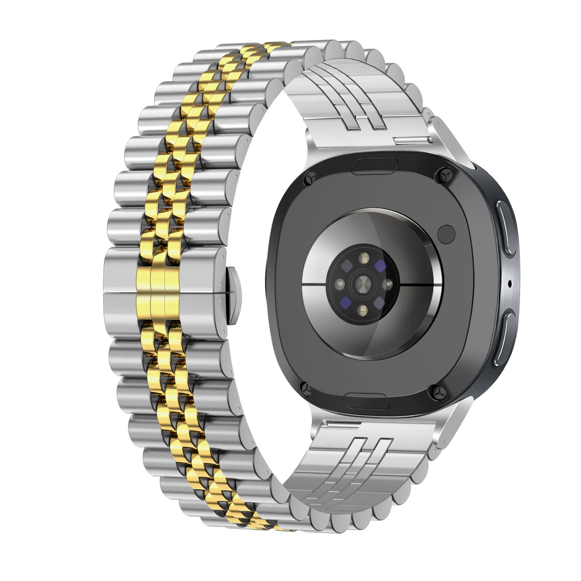 Samsung Galaxy Watch 8 - 44mm Jubilee Stahlarmband (Silber/Gold)