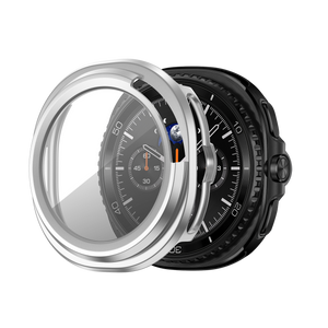 Bandz Samsung Galaxy Watch 8 Classic PC Hülle mit Glas (Silber)