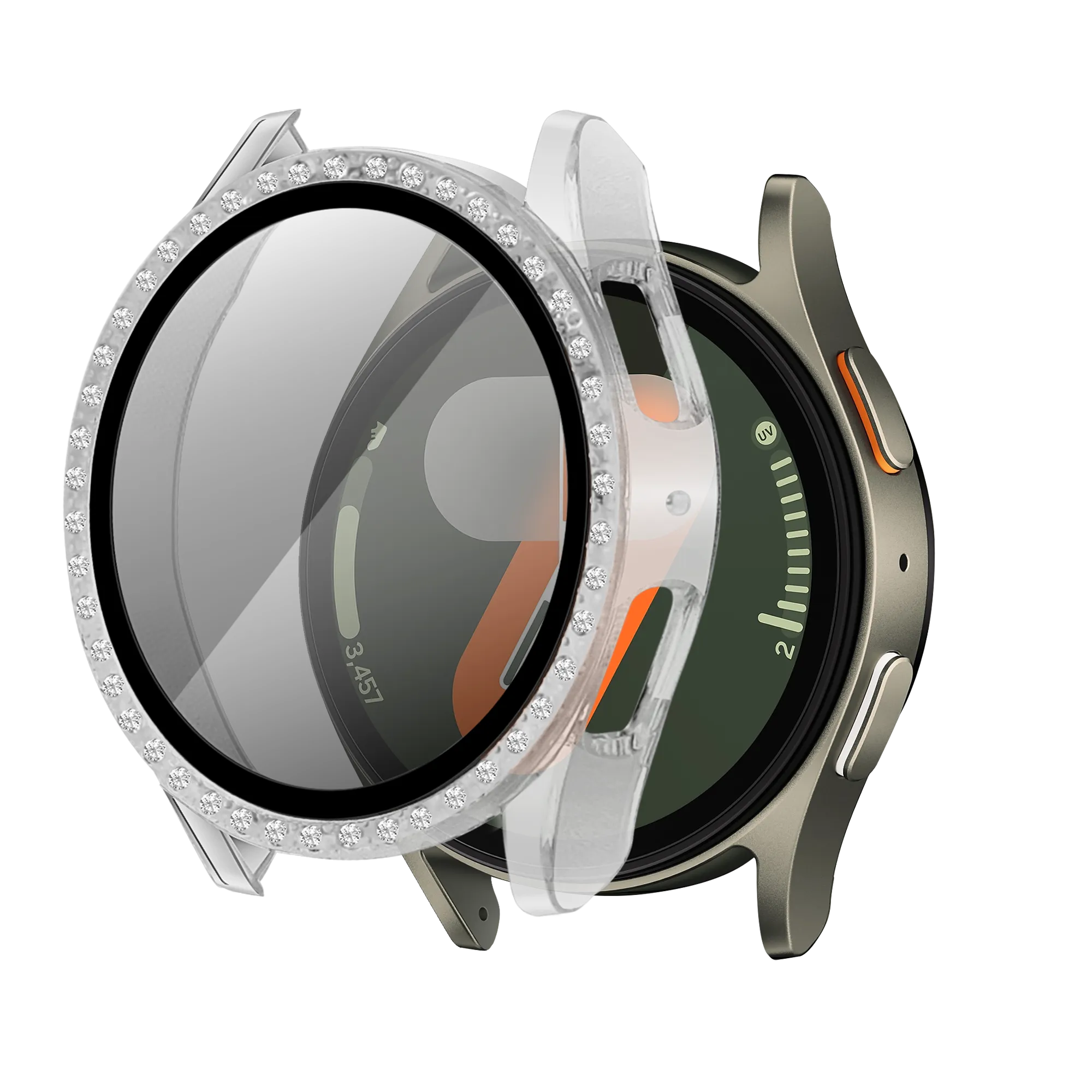 Samsung Galaxy Watch 7 - 40mm Diamond Hülle mit Glass (Transparent)