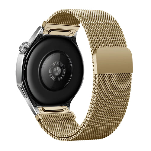 Bandz Huawei Watch GT 2 42mm Milanese Armband 'Easy fit' (Gold)