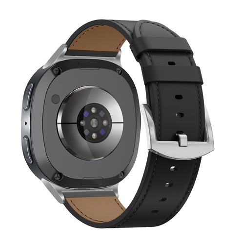 Bandz Samsung Galaxy Watch 8 - 44mm Lederarmband 'Classic' (Schwarz)