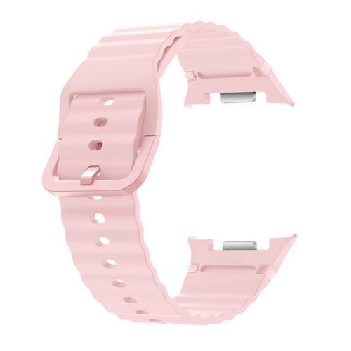 Samsung Galaxy Watch 8 - 44mm Wave Silicone Strap (Pink)