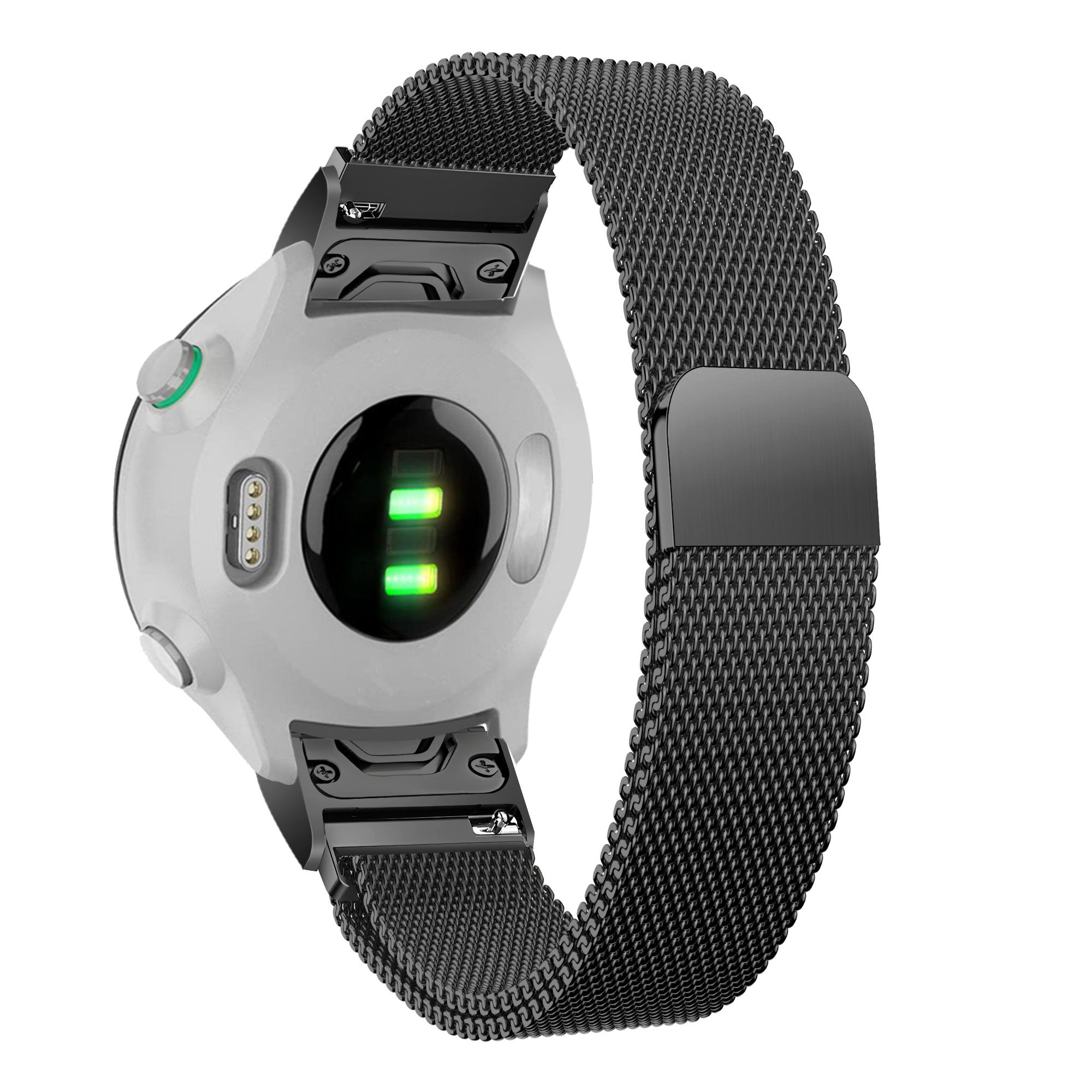 Bandz Garmin Descent Mk2S Milanese Loop Armband (Schwarz)