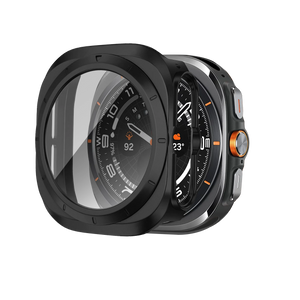 Bandz Samsung Galaxy Watch Ultra PC-Gehäuse mit Glass (Schwarz)