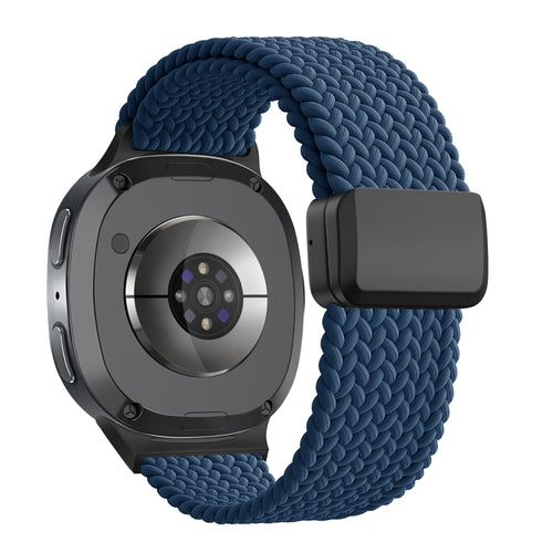 Bandz Samsung Galaxy Watch 8 - 44mm Magnetic Braided Strap (Dark Blue)