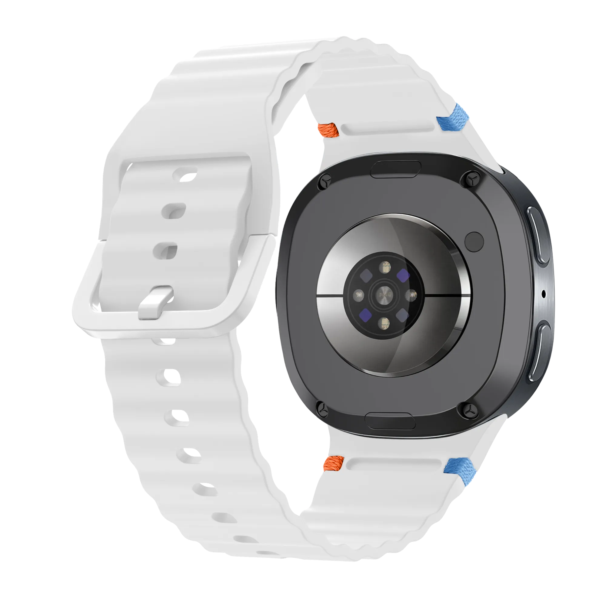 Samsung Galaxy Watch 8 - 40mm Wave Silikonarmband (Weiß)