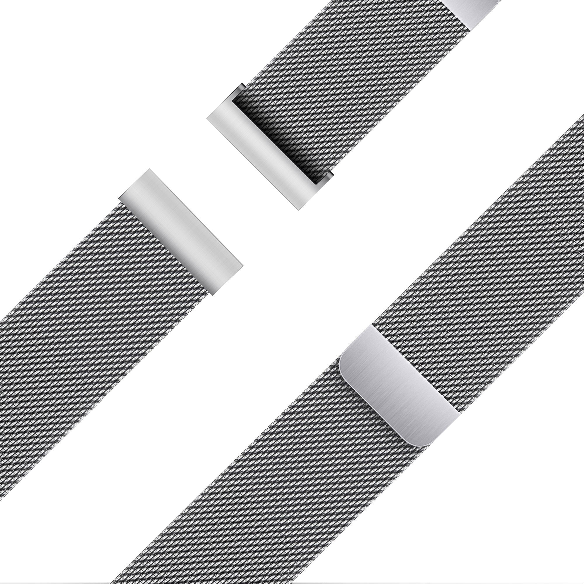 Bandz Garmin Venu 2 Plus Milanese Loop Armband (Silber)