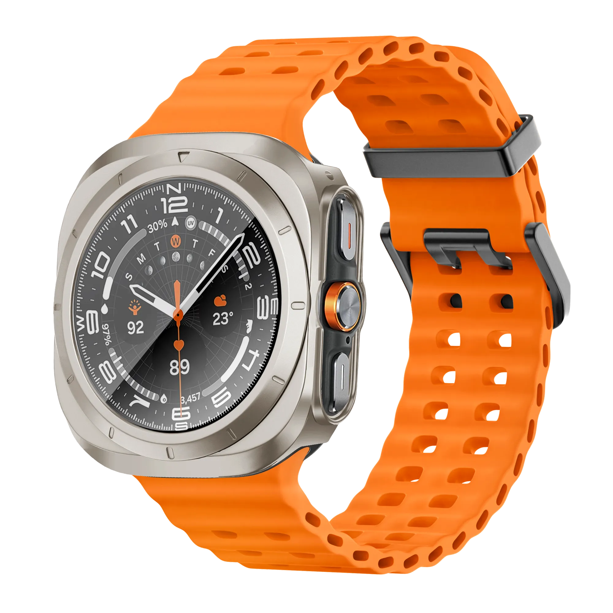 Bandz Samsung Galaxy Watch Ultra PC Case with Glass (Titanium)