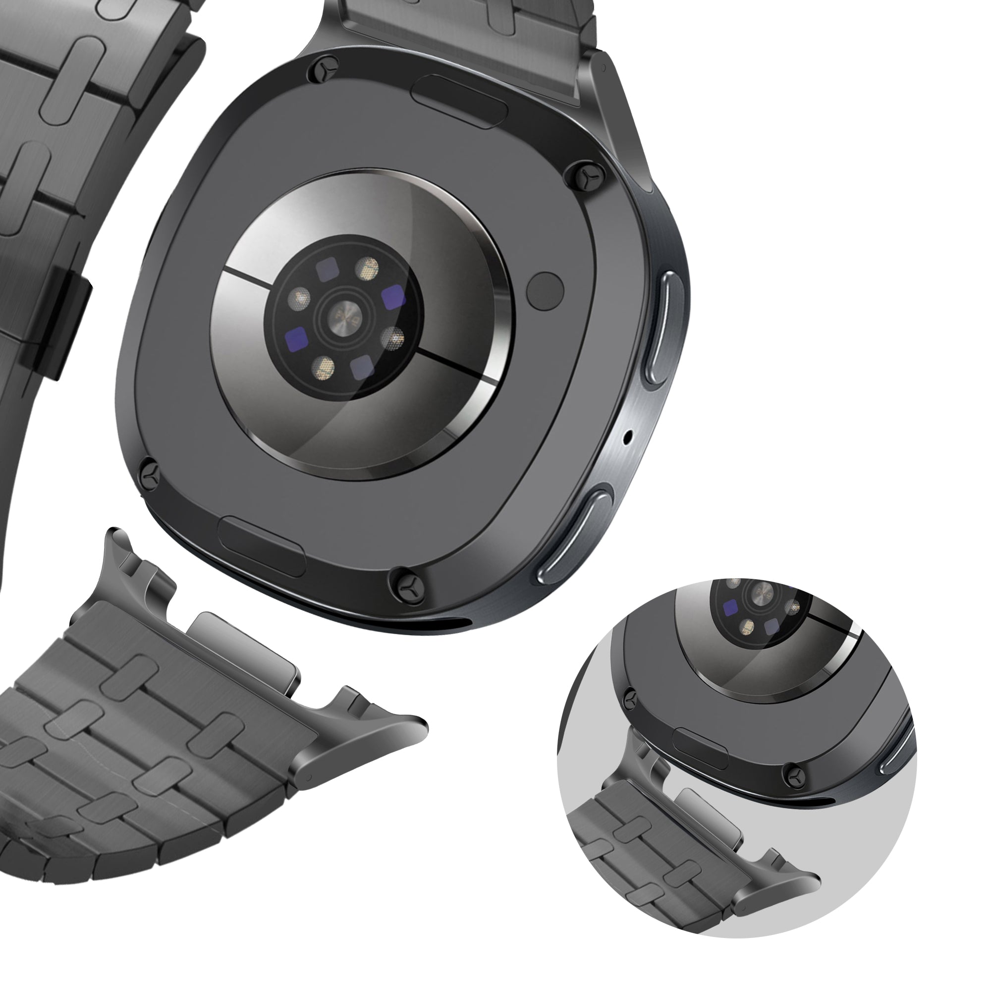 Bandz Samsung Galaxy Watch 8 - 44mm Stahlarmband 'Royal' (Schwarz)