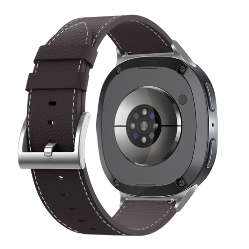 Samsung Galaxy Watch 8 Classic Gebürstetes Lederarmband (Kaffee Braun)