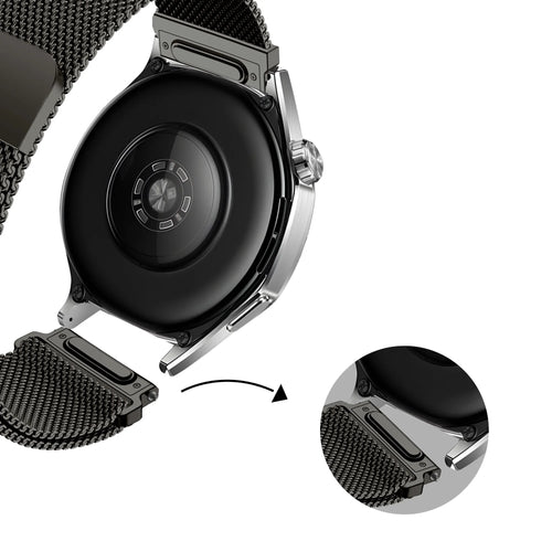 Bandz Huawei Watch GT 7 Pro Milanese Armband 'Easy Fit' (Titan Grau)