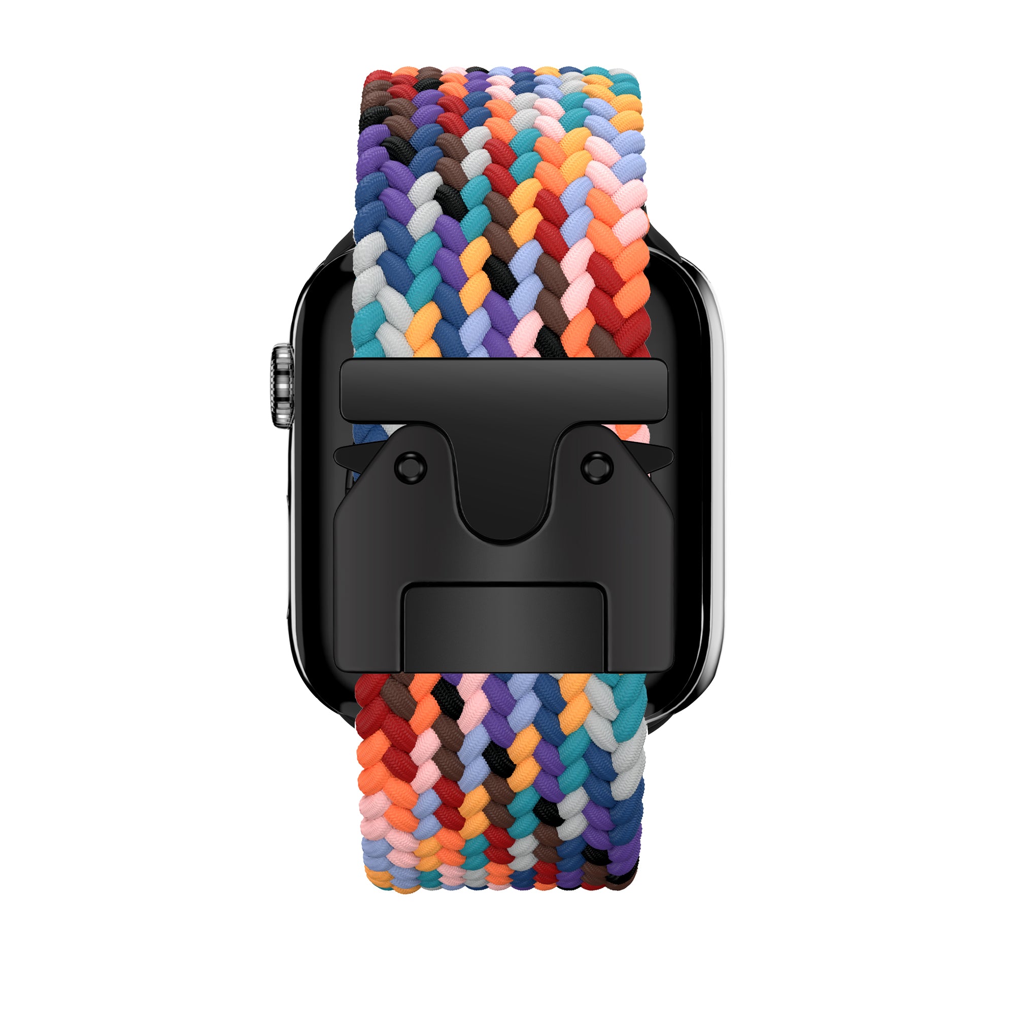 Bandz Apple Watch geflochtenes Nylon Band mit P-Schnalle (Regenbogen)