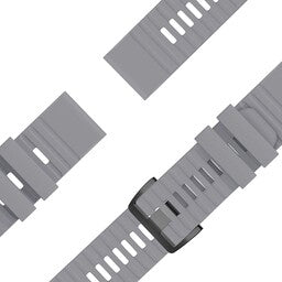 Bandz Garmin Instinct 3 - 45mm Silikonarmband mit Schnalle (Grau)
