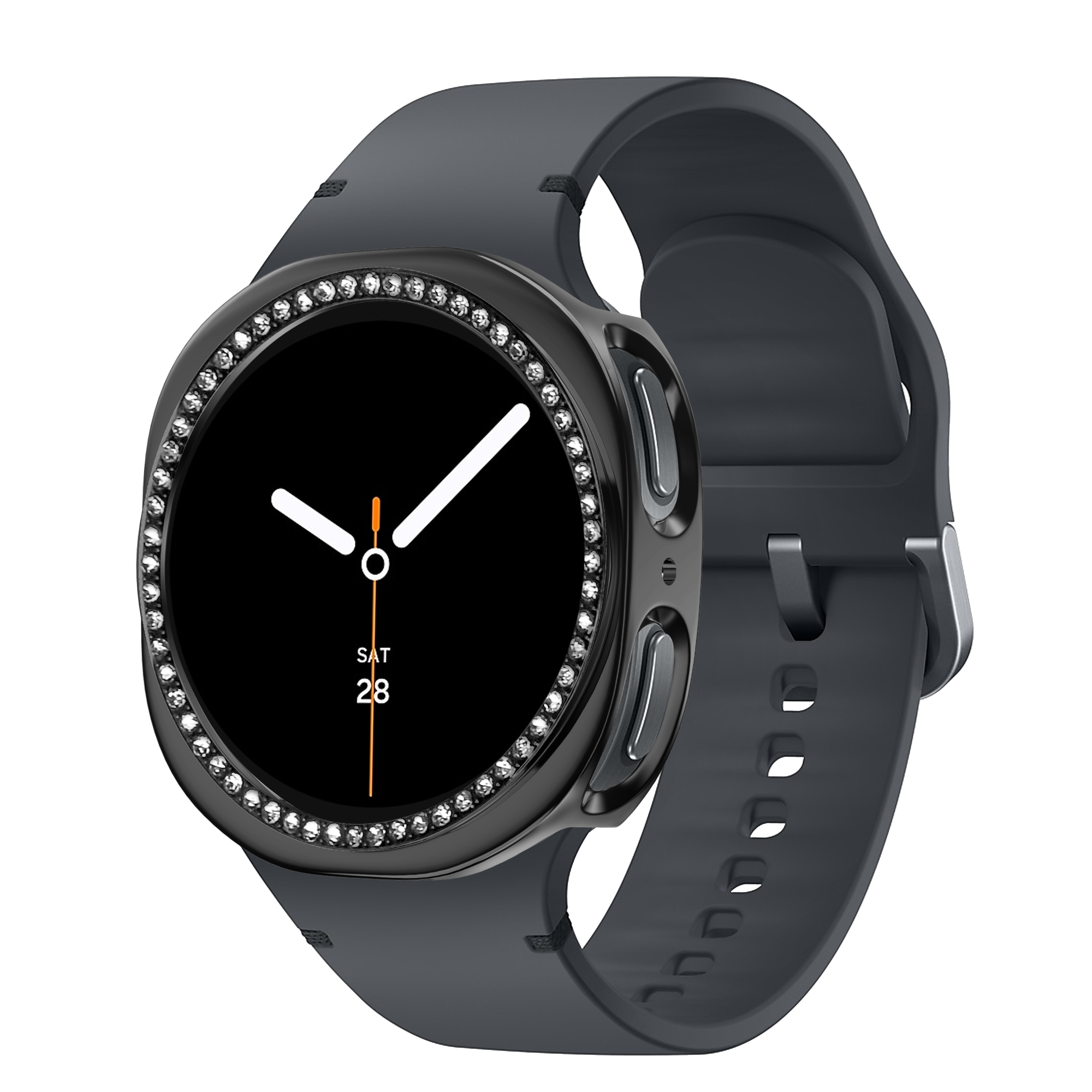 Bandz Samsung Galaxy Watch 8 - 40mm Diamant PC Hülle (Schwarz)