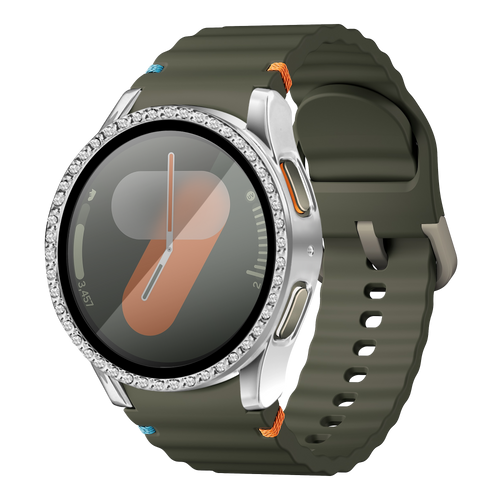 Samsung Galaxy Watch 7 - 40mm Diamond Case with Glass (Silver)
