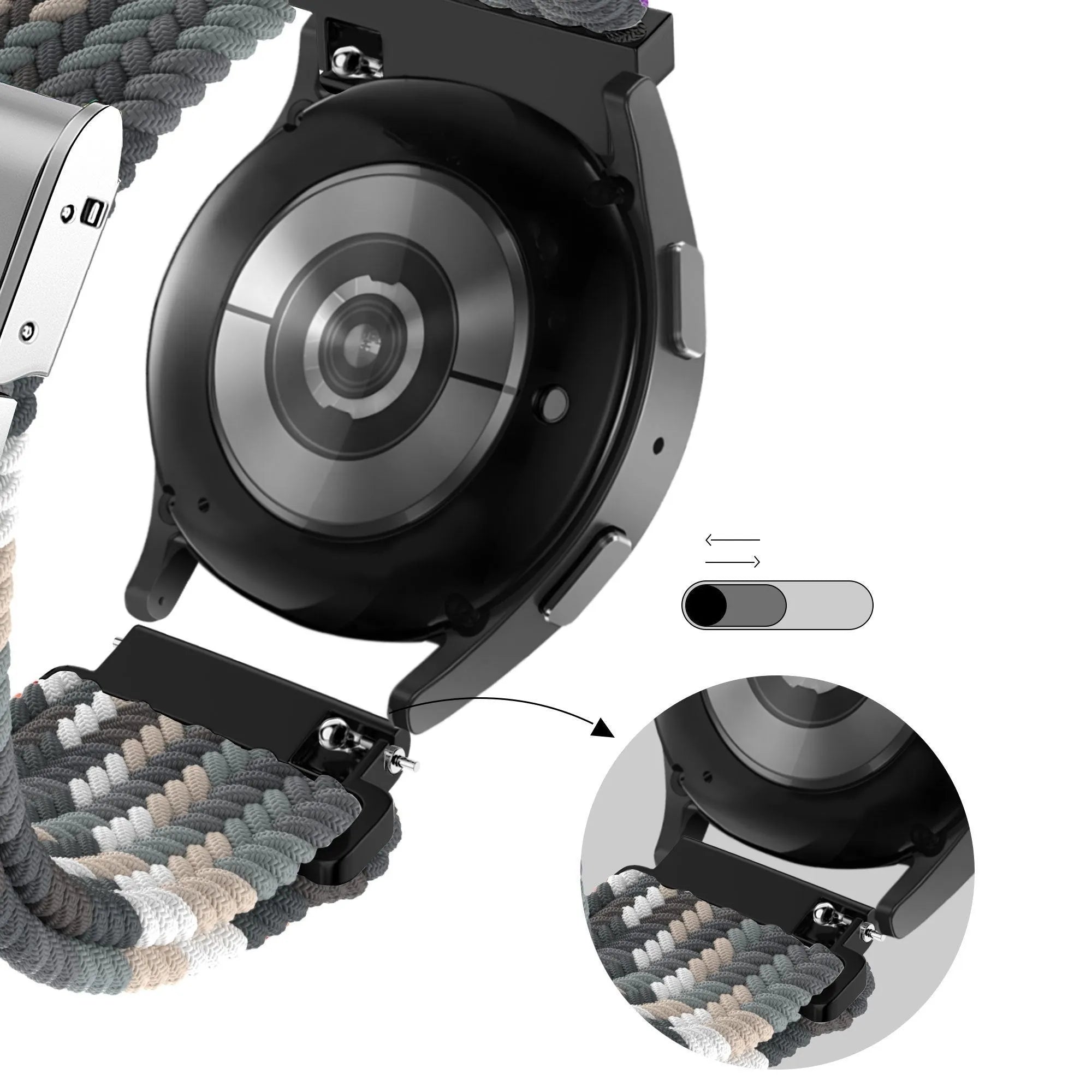 Bandz Coros Apex 2 geflochtenes Nylonarmband (Schwarz mischung)