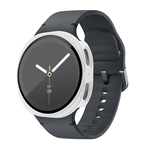 Bandz Samsung Galaxy Watch 8 - 40mm PC Hülle mit Glas (Weiß)