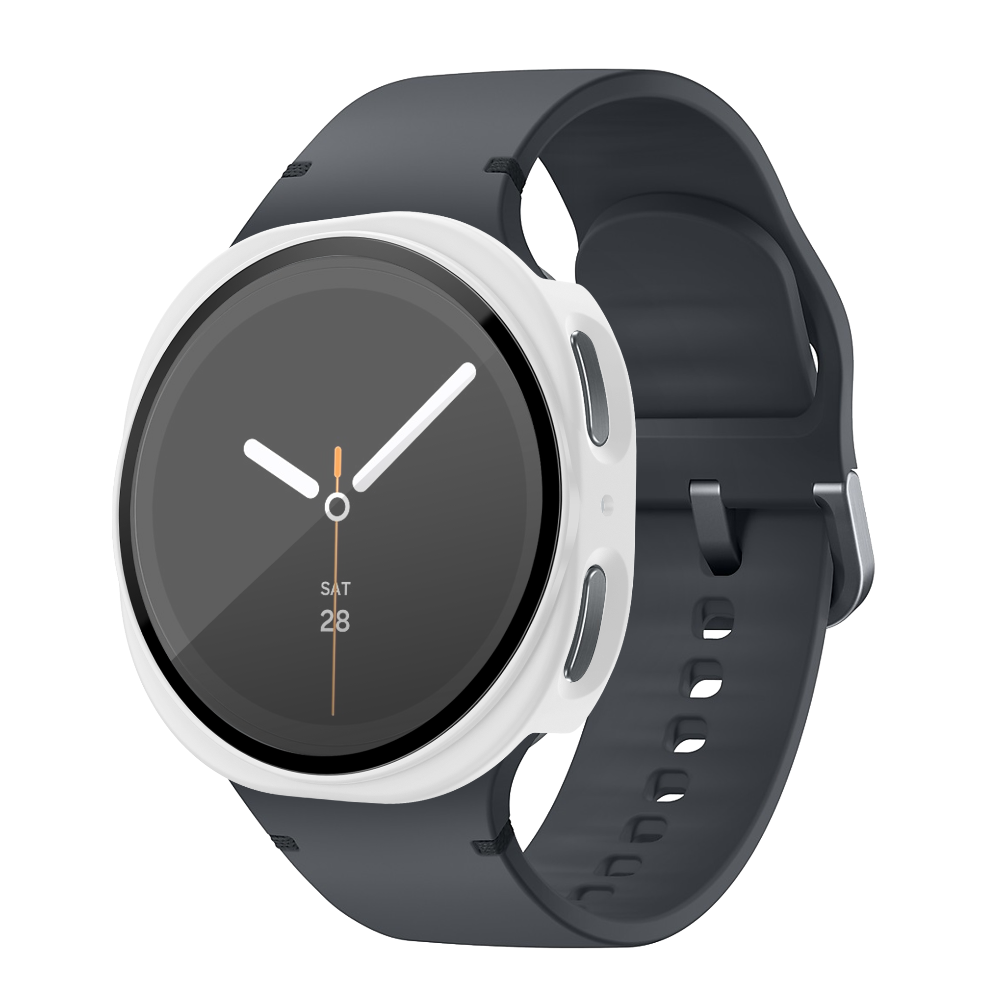 Bandz Samsung Galaxy Watch 8 - 40mm PC Hülle mit Glas (Weiß)
