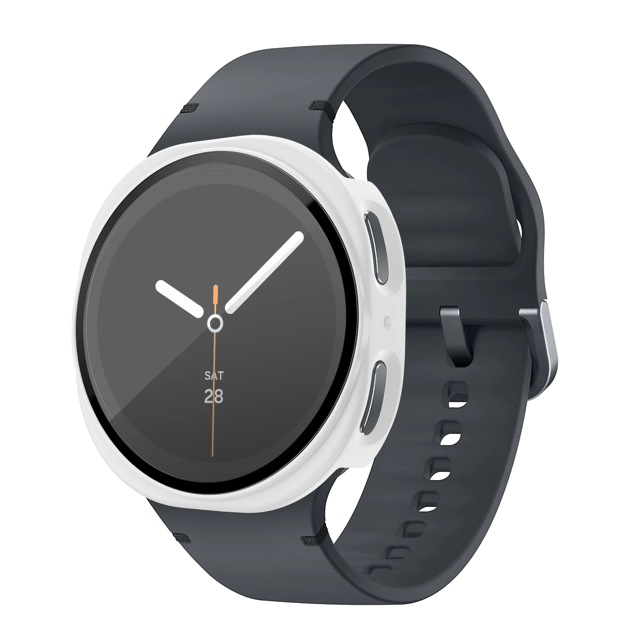 Bandz Samsung Galaxy Watch 8 - 40mm PC Cover with Glass (White)