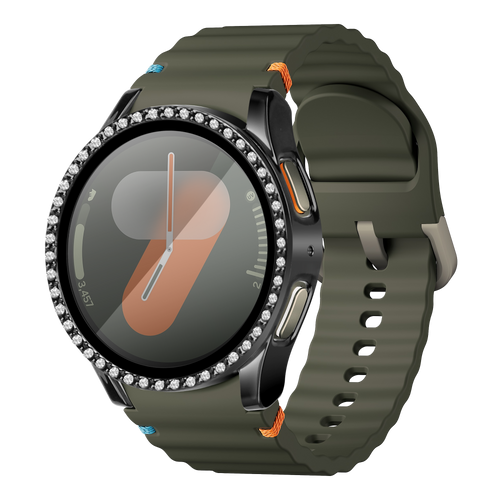 Samsung Galaxy Watch 7 - 40mm Diamond Hülle mit Glass (Schwarz)