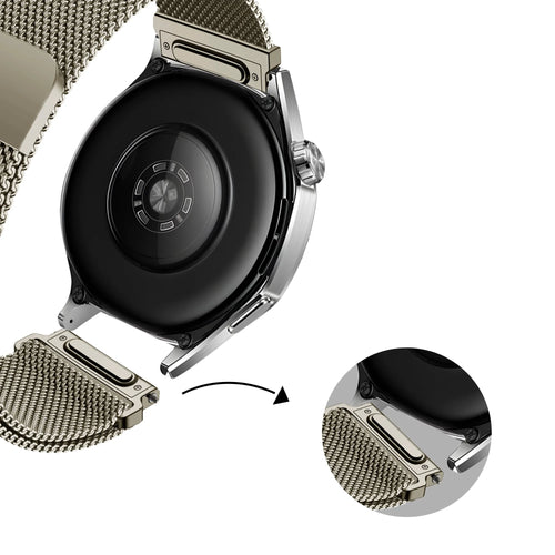 Bandz Huawei Watch GT 7 - 46mm Milanese Strap 'Easy Fit' (Titanium Grey)