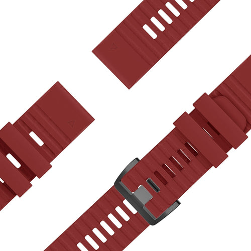 Bandz Garmin Descent G2 Buckled Silicone Strap (Red)