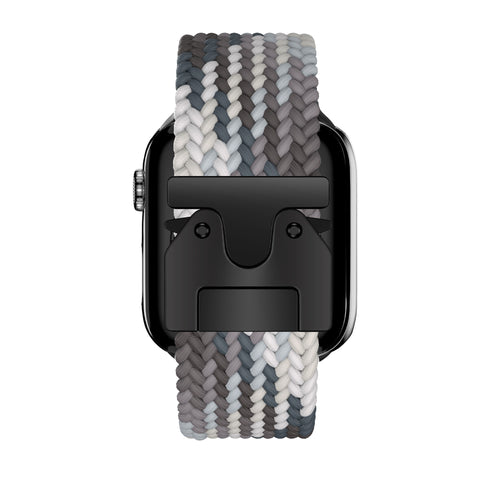 Bandz Apple Watch Ultra Geflochtenes Armband mit P-Schnalle (Mandala Schwarz)