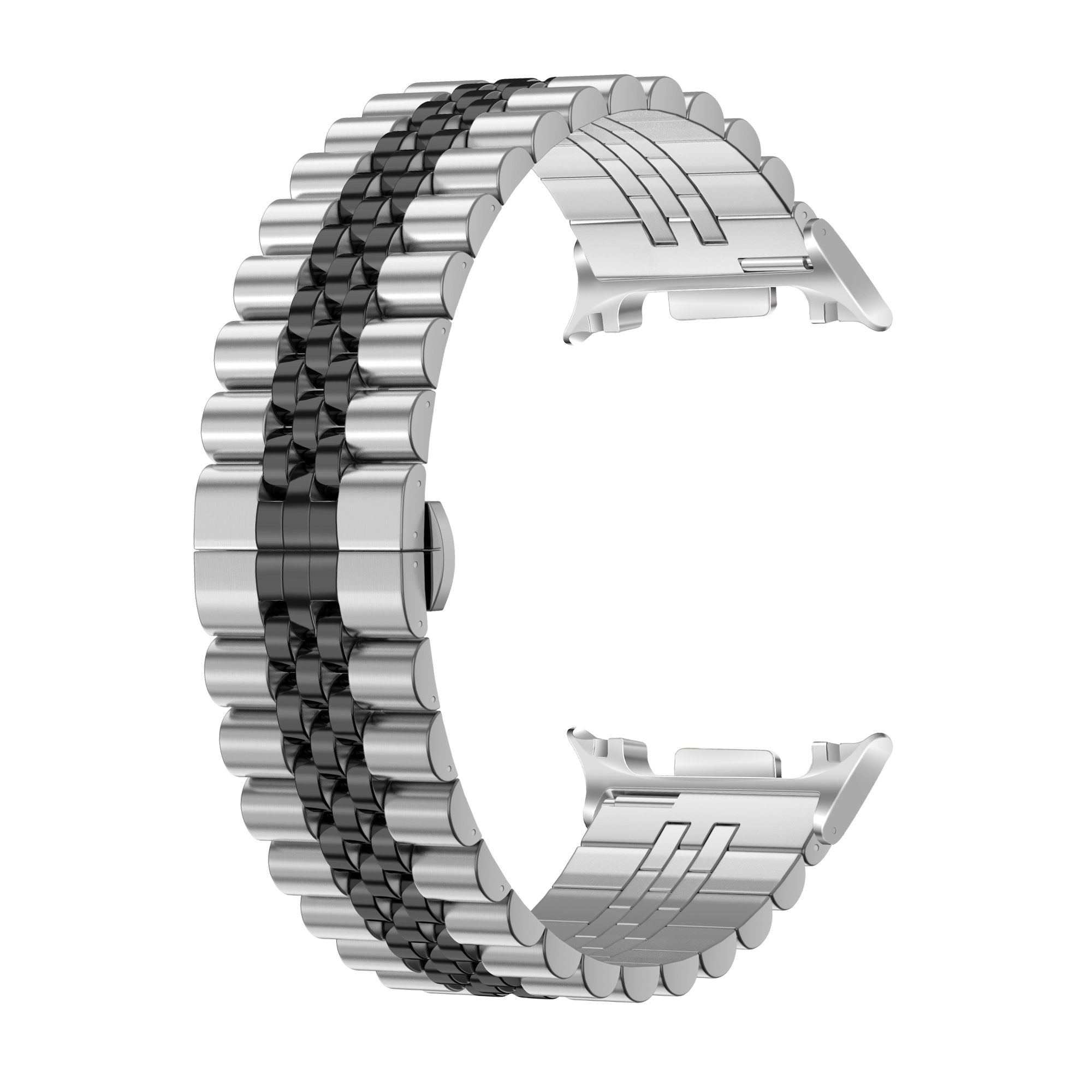 Samsung Galaxy Watch 8 Classic Jubilee Steel Strap (Silver/Black)