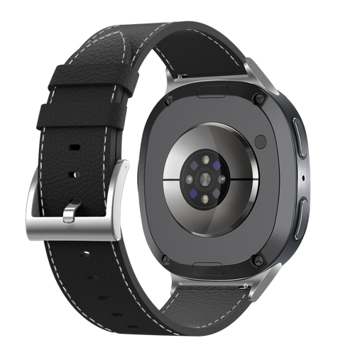 Samsung Galaxy Watch 8 - 40mm Gebürstetes Lederarmband (Schwarz)