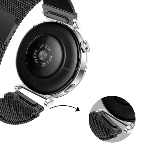 Bandz Huawei Watch GT 7 - 41mm Milanese Strap 'Easy Fit' (Black)