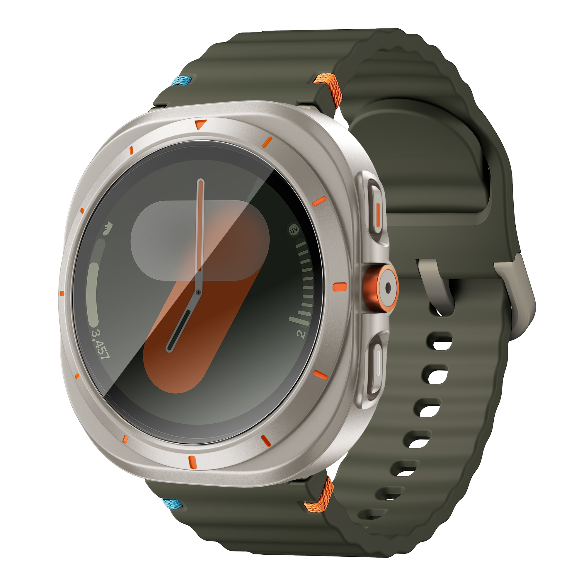 Bandz Samsung Galaxy Watch 7 - 44mm Square PC-Gehäuse mit Glass (Titan)