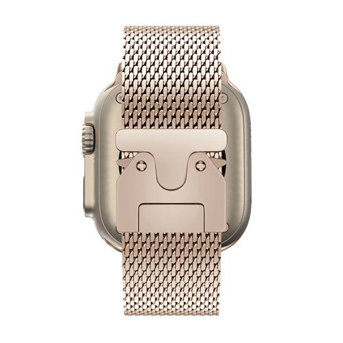 Bandz Apple Watch Ultra Milanese Looparmband mit P-Schnalle (Roségold)