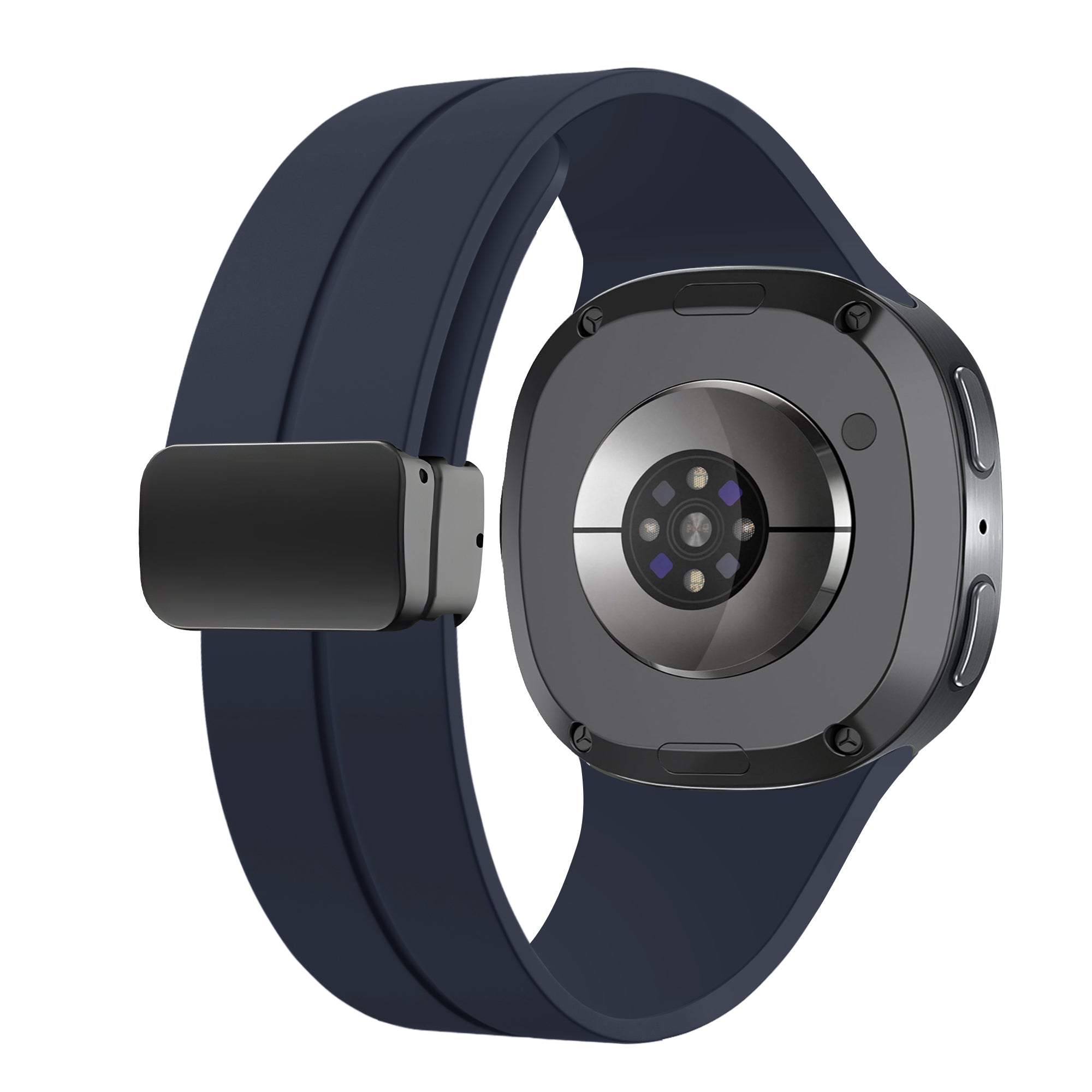 Samsung Galaxy Watch 8 - 44mm D-Schnalle Silikonarmband (Dunkel Blau)