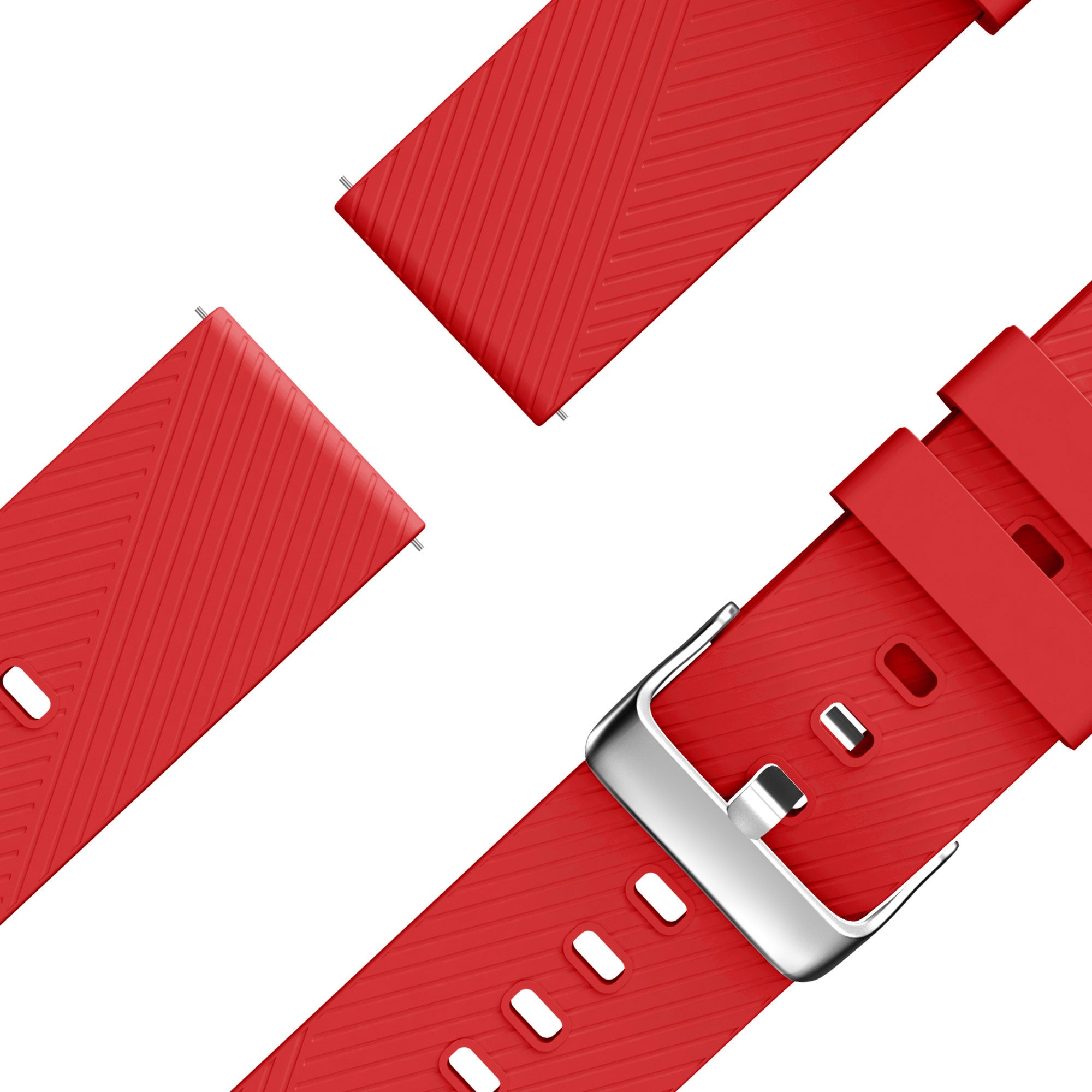 Bandz Huawei Watch 5 - 46mm Silicone Strap 'Deluxe' (Red)