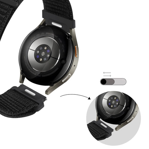 Bandz OnePlus Watch 3 Nylonarmband 'Easy Fit' (Schwarz)