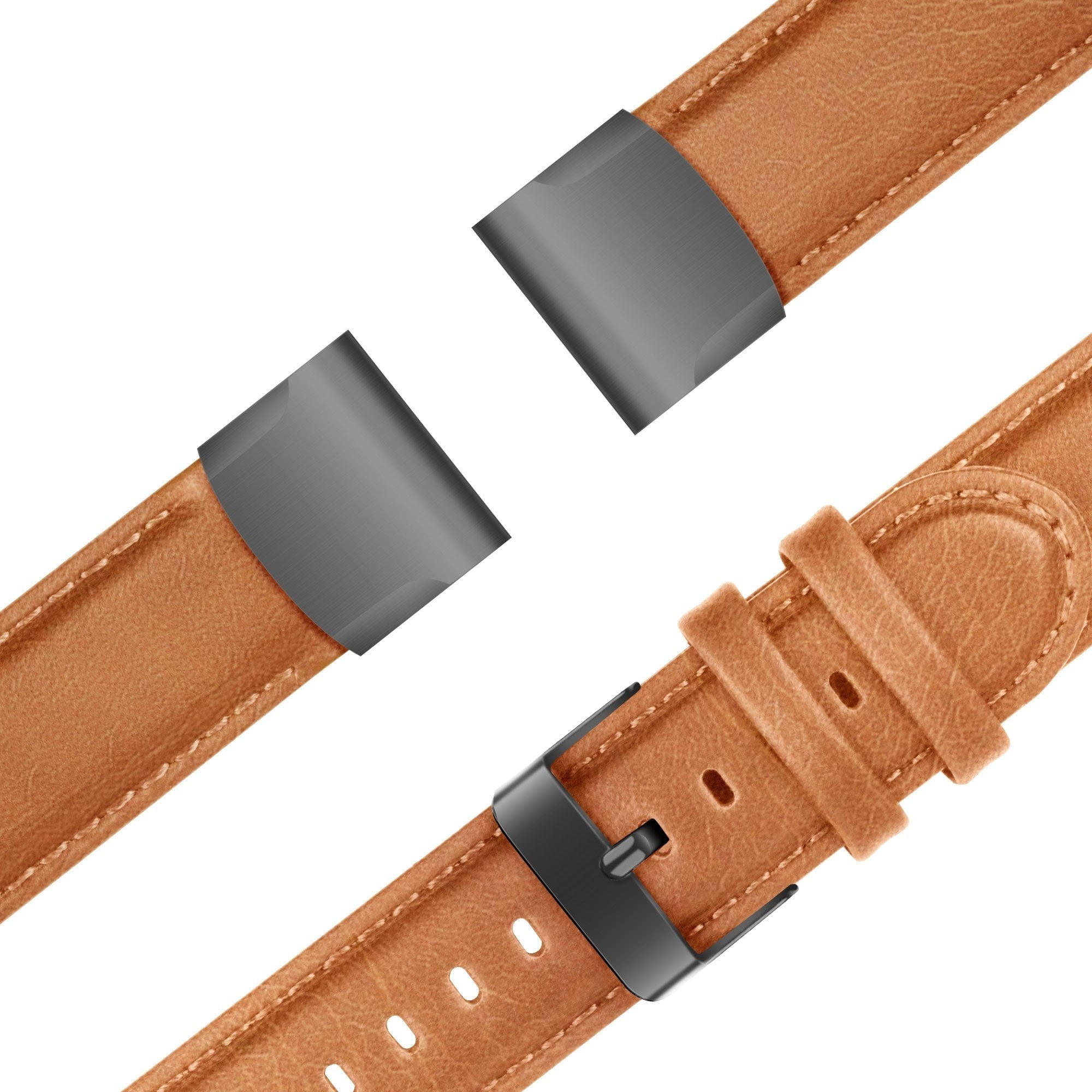 Bandz Garmin Approach S60 Leather Strap (Brown)