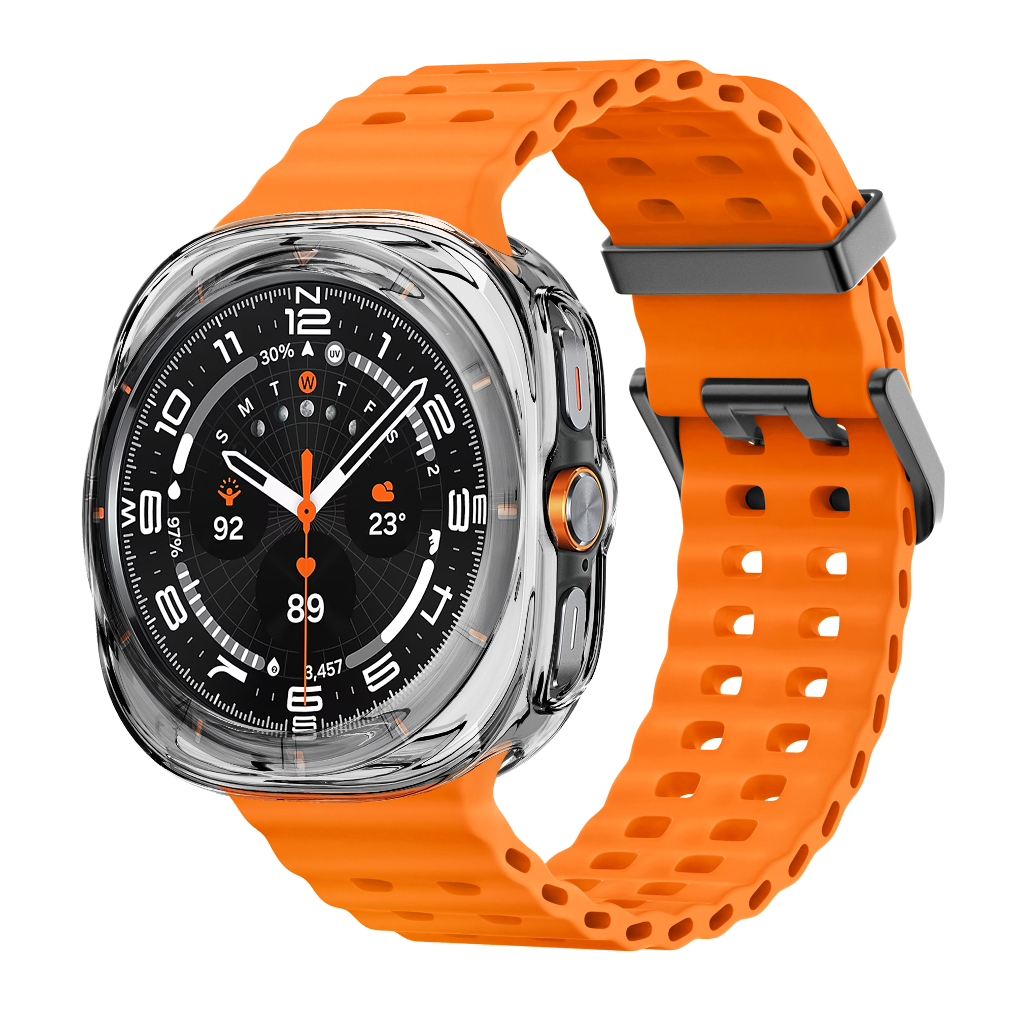 Bandz Samsung Galaxy Watch Ultra Galvanized TPU Case  (Transparent)