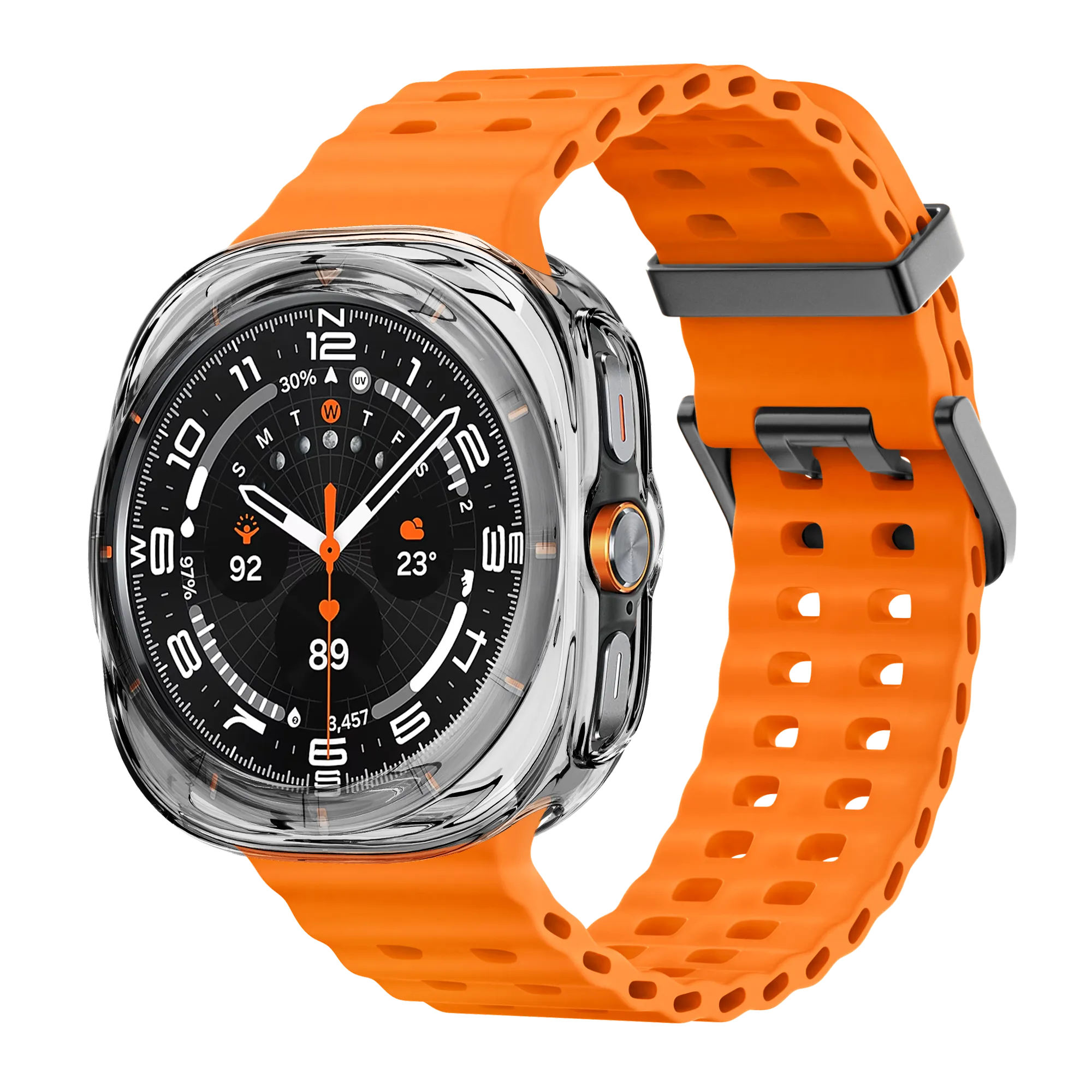 Bandz Samsung Galaxy Watch Ultra Galvanized TPU Case  (Transparent)